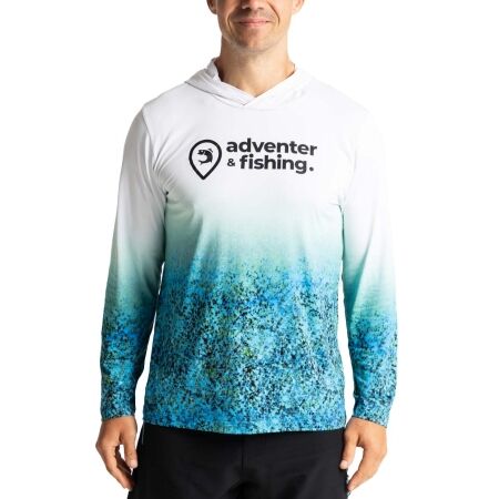 ADVENTER & FISHING UV HOODED - Pánské funkční hooded UV tričko
