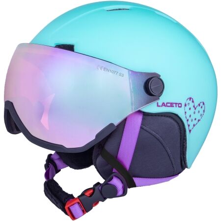 Laceto TURCHESE VISOR - Dětská lyžařská helma